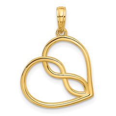 14k Fancy Heart Charm - 2