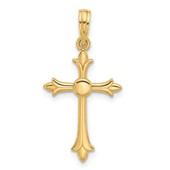 14k Fancy Cross Charm - 6