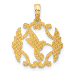 14K Polished Fancy Hummingbird Charm - 3