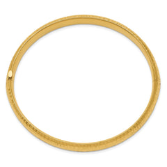 14k 5/16 Polished Fancy Hammered 8.75mm Hinged Oval Bangle Bracelet