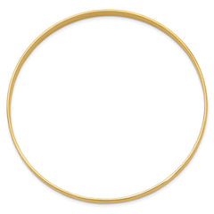 14k 4mm Solid Polished Half-Round Slip-On Round Bangle Bracelet