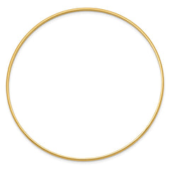 14k 2mm Solid Polished Half-Round Slip-On Round Bangle Bracelet