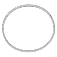 14k White Gold High Polished 5.00mm Hinged Oval Bangle Bracelet