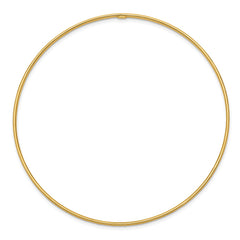 14k Polished Diamond-Cut 1.50mm Slip-on Round Bangle Bracelet