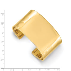 14K 37mm Polished Cuff Bangle Bracelet