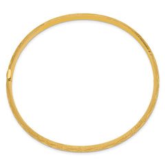 14k 3/16 Diamond-cut Fancy 4.75mm Hinged Oval Bangle Bracelet