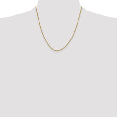 14K 20 inch 2mm Semi Solid Diamond-cut Rope with Lobster Clasp Chain
