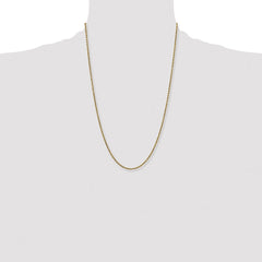 14K 24 inch 2.25mm Semi Solid Diamond-cut Rope with Lobster Clasp Chain