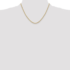 14K 18 inch 3mm Semi Solid Diamond-cut Rope with Lobster Clasp Chain