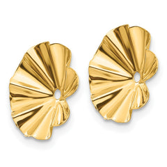 14k Polished Fancy Earring Jackets - 4
