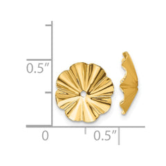 14k Polished Fancy Earring Jackets - 4
