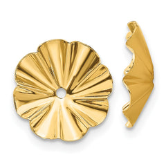 14k Polished Fancy Earring Jackets - 4