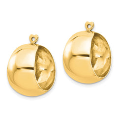 14k Polished Hoop Earring Jackets - 6