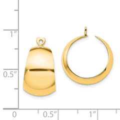14k Polished Hoop Earring Jackets - 6