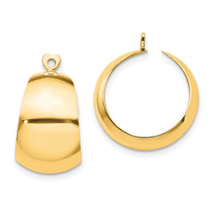 14k Polished Hoop Earring Jackets - 6