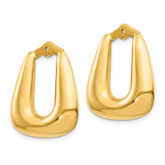 14k Polished Hoop Earring Jackets - 5
