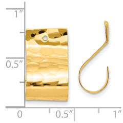 14k Polished Hammered Earring Jackets