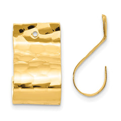 14k Polished Hammered Earring Jackets
