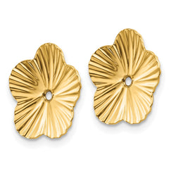 14k Polished Fancy Earring Jackets - 5