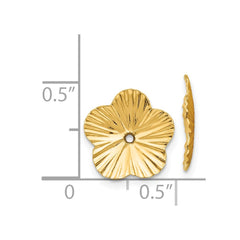 14k Polished Fancy Earring Jackets - 5