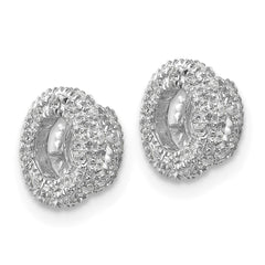 14k White Gold 1/5ct Diamond Earring Jackets