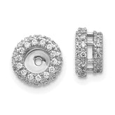 14k White Gold 3/8ct Diamond Earring Jackets - 2