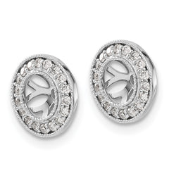 14k White Gold 1/3ct Diamond Earring Jackets - 2
