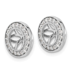 14k White Gold 1/3ct Diamond Earring Jackets