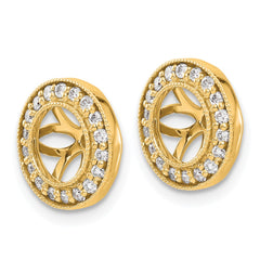 14k 1/3ct Diamond Earring Jackets - 2