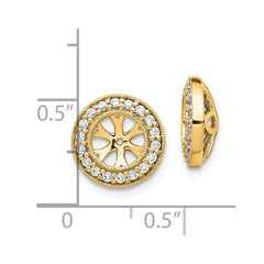 14k 1/3ct Diamond Earring Jackets - 2