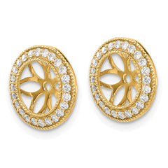 14k 3/8ct Diamond Earring Jackets