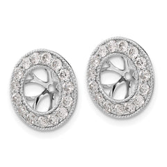 14k White Gold 1ct Diamond Earring Jackets