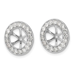14k White Gold 1-1/6ct Diamond Earring Jackets