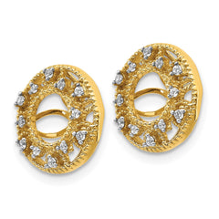 14k Fancy Diamond Earring Jackets - 6