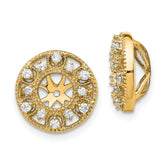 14k Fancy Diamond Earring Jackets - 2