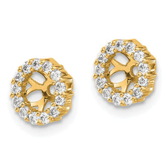 14K Yellow Gold Diamond Earring Jackets