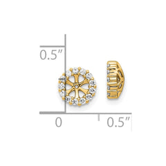 14K Yellow Gold Diamond Earring Jackets