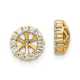 14K Yellow Gold Diamond Earring Jackets