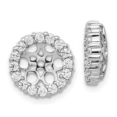 14k White Gold Diamond Earring Jackets - 14