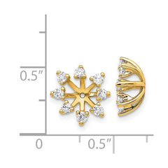 14k AA Fancy Diamond Earring Jacket - 2