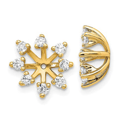 14k AA Fancy Diamond Earring Jacket - 2