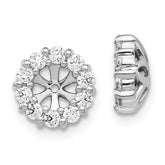 14k White Gold Diamond Earring Jackets - 26