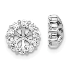 14k White Gold Diamond Earring Jackets - 26