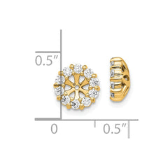 14k Diamond Earring Jackets - 11