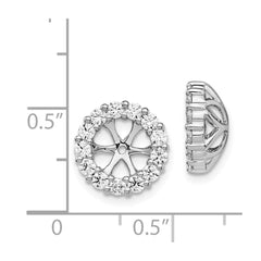 14k White Gold Diamond Earring Jackets - 27