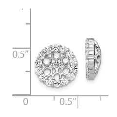 14k White Gold Diamond Earring Jackets - 7