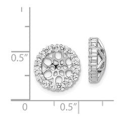 14k White Gold Diamond Earring Jackets - 29