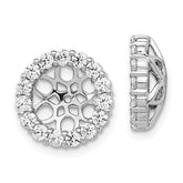 14k White Gold Diamond Earring Jackets - 29