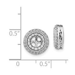 14k White Gold Fancy Diamond Earring Jackets - 5