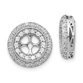14k White Gold Fancy Diamond Earring Jackets - 6